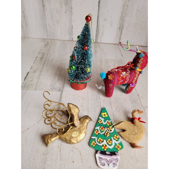 Variety tree reindeer bird goose ornament Xmas set - Picture 8 of 10